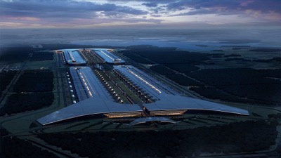 Terafab chip factory rendering